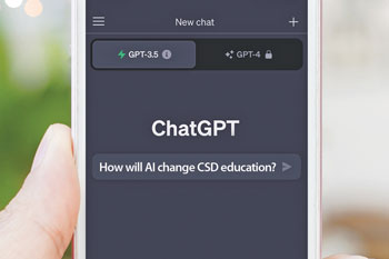 A smartphone screen logged into ChatGPT.